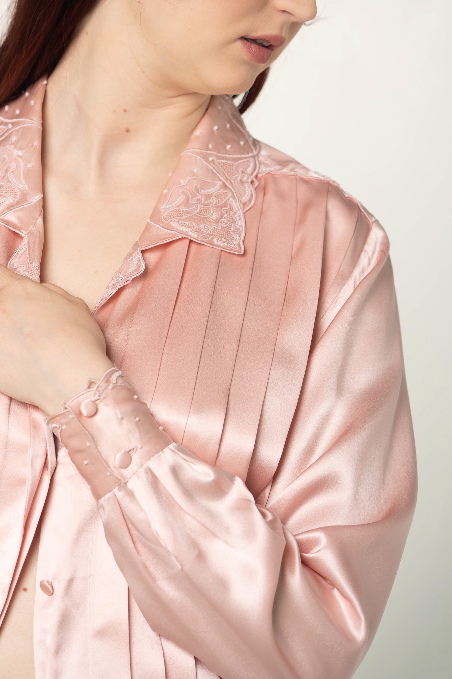 Paul Alexander Pink Silk Button Up Size Medium