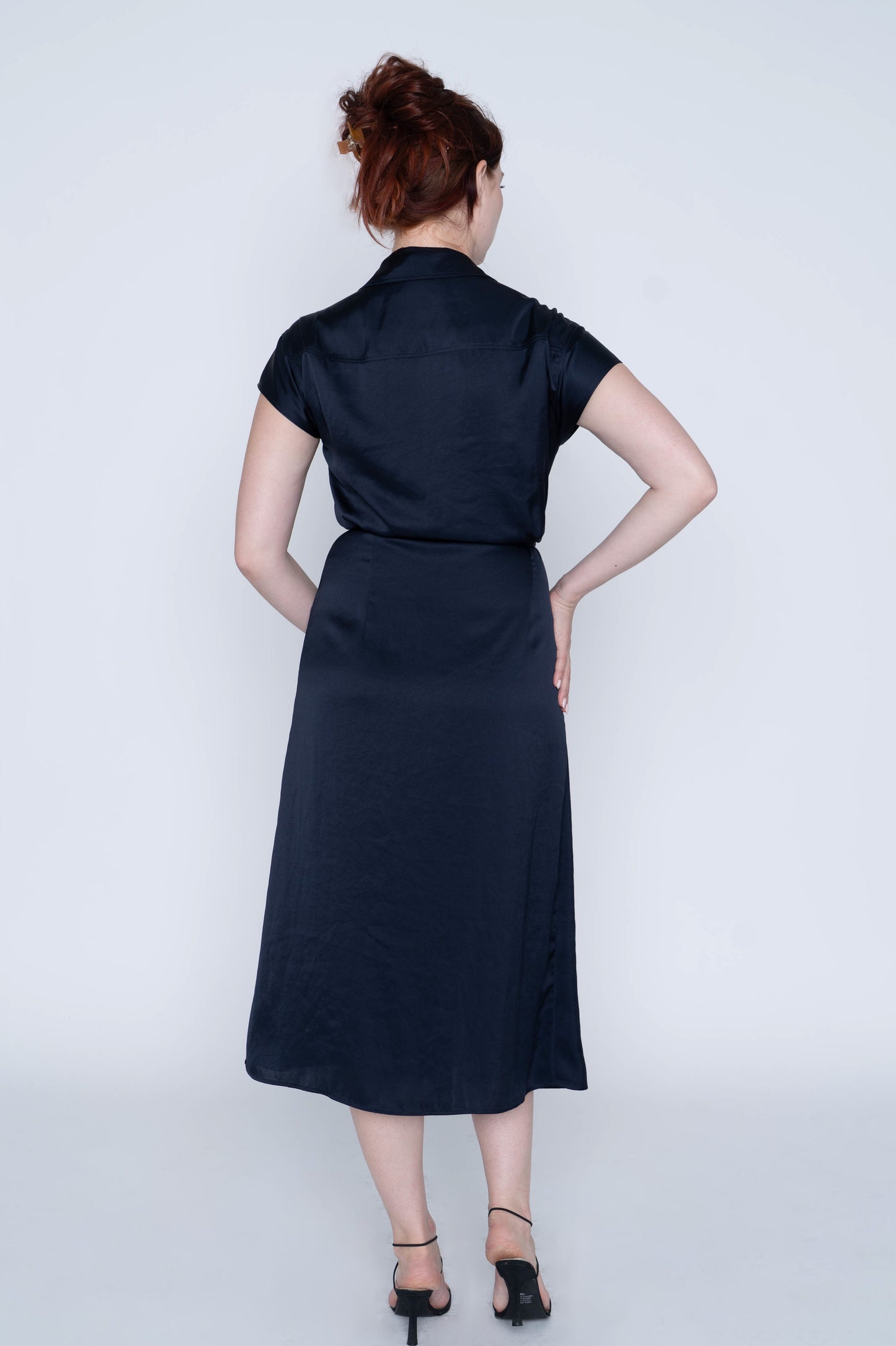 Claudie Pierlot Navy S/S Wrap Dress Size M