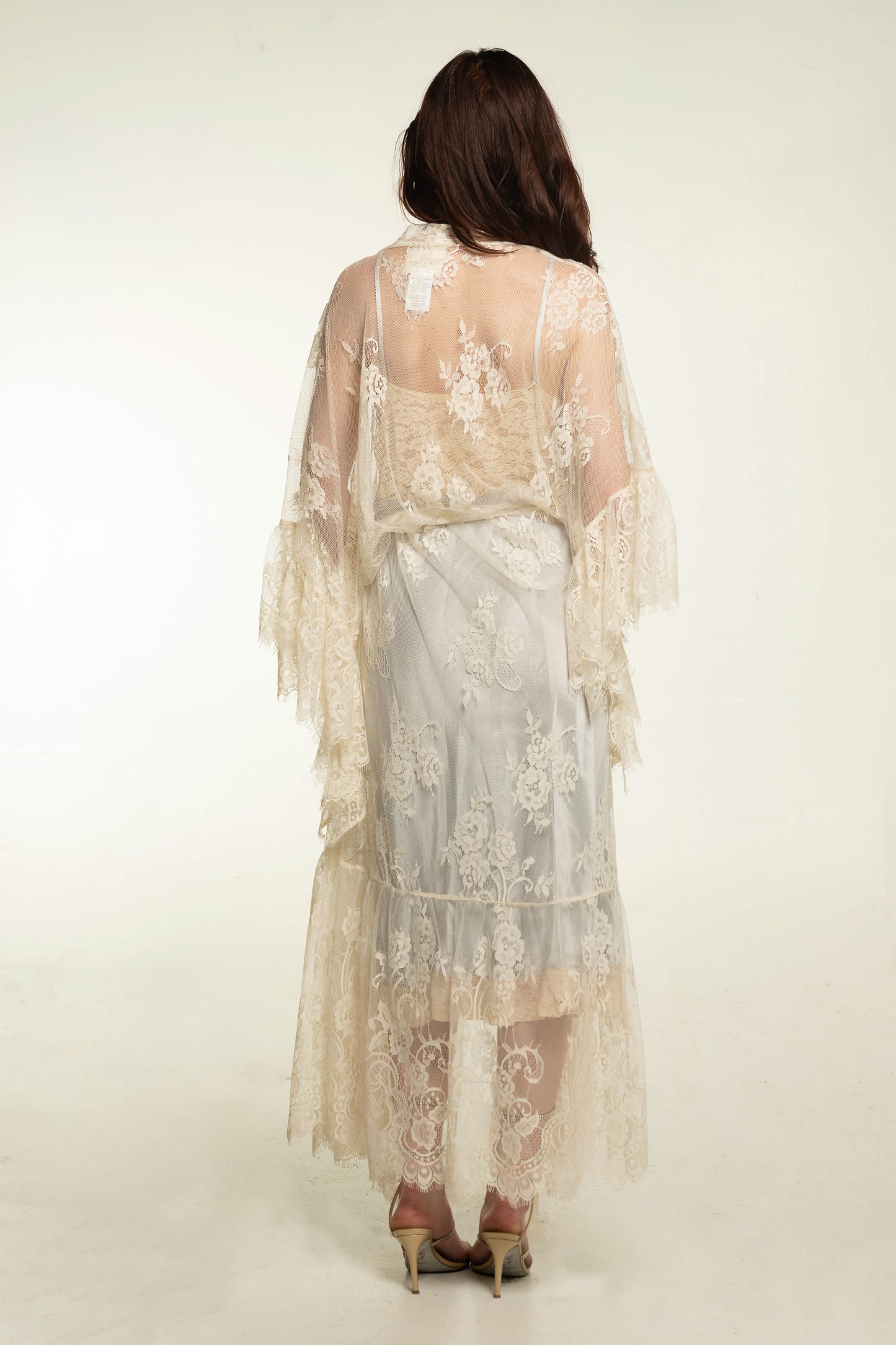 Muche & Muchette Cream Lace Robe O/S