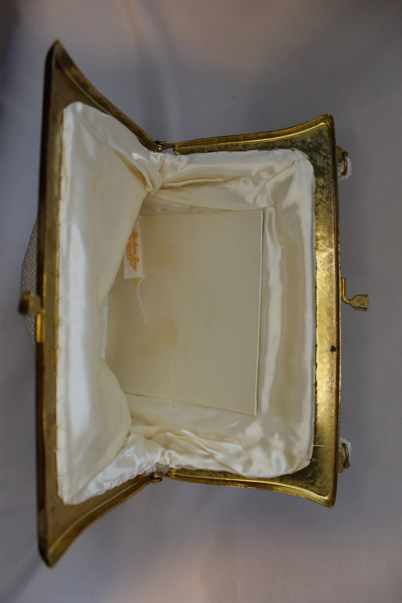 Vintage White Beaded Evening Bag