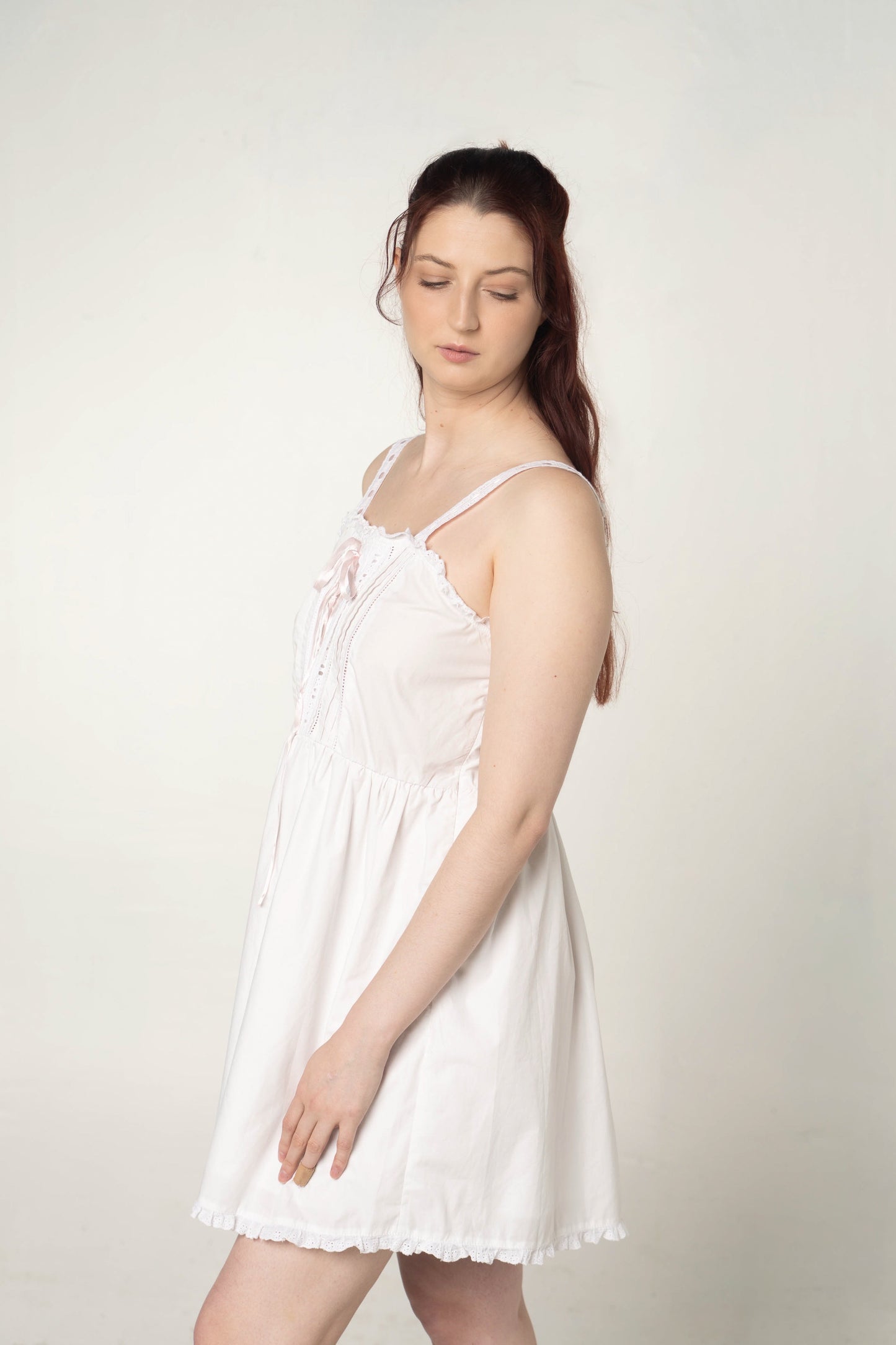 White Babydoll Sleeveless Dress Size Large / XL