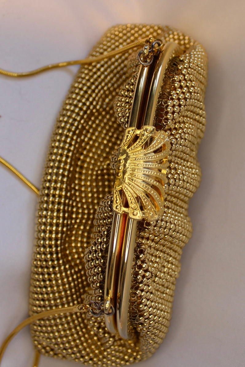Vintage I.magnin Gold Chainmail Evening Bag