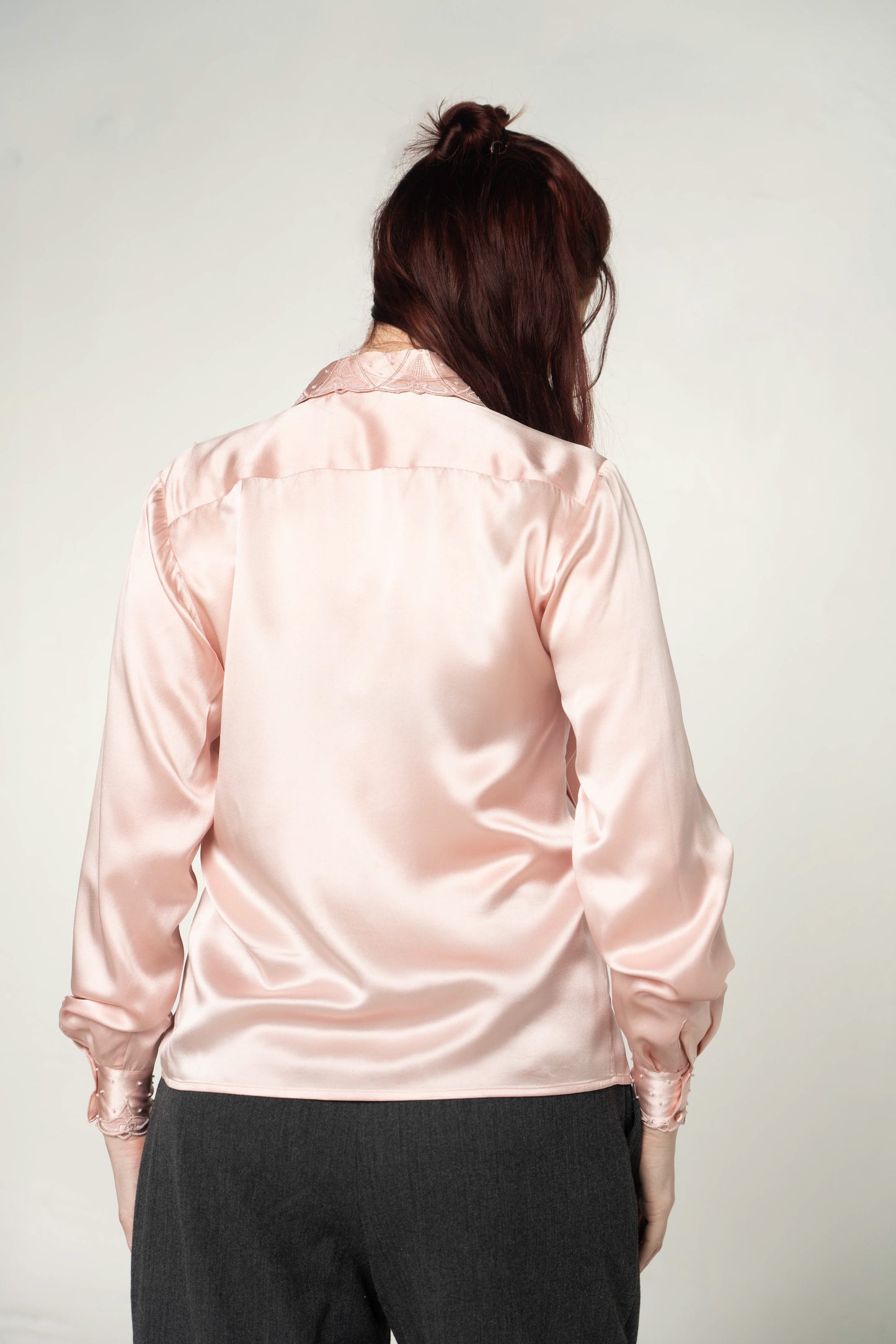 Paul Alexander Pink Silk Button Up Size Medium