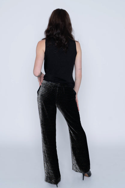 Emporio Armani Vintage Velvet Medallion Trousers