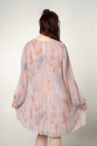 Wilfred Pastel Watercolour Pleated Dress Size XL