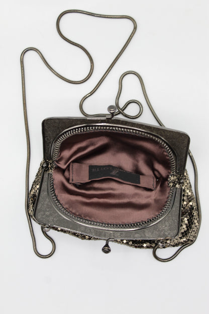 Vintage Jeanne Lottie Black Metal Mesh Crossbody