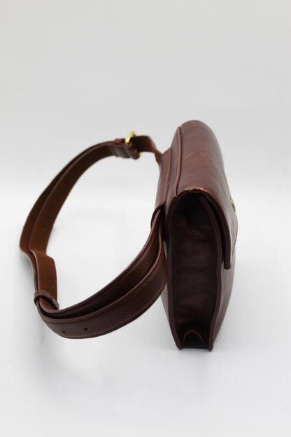 YSL Monogram ‘Noe’ Grained Calf Leather Cognac Belt Bag