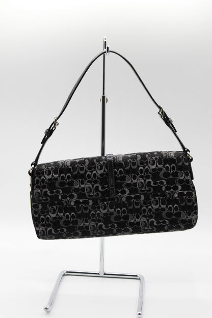 Coach 2004 Optic Signature Lurex Demi Clip Bag