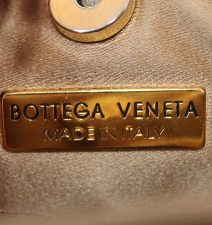Bottega Veneta 1994 Gold Intrecciato Satin Mini Top Handle Bag