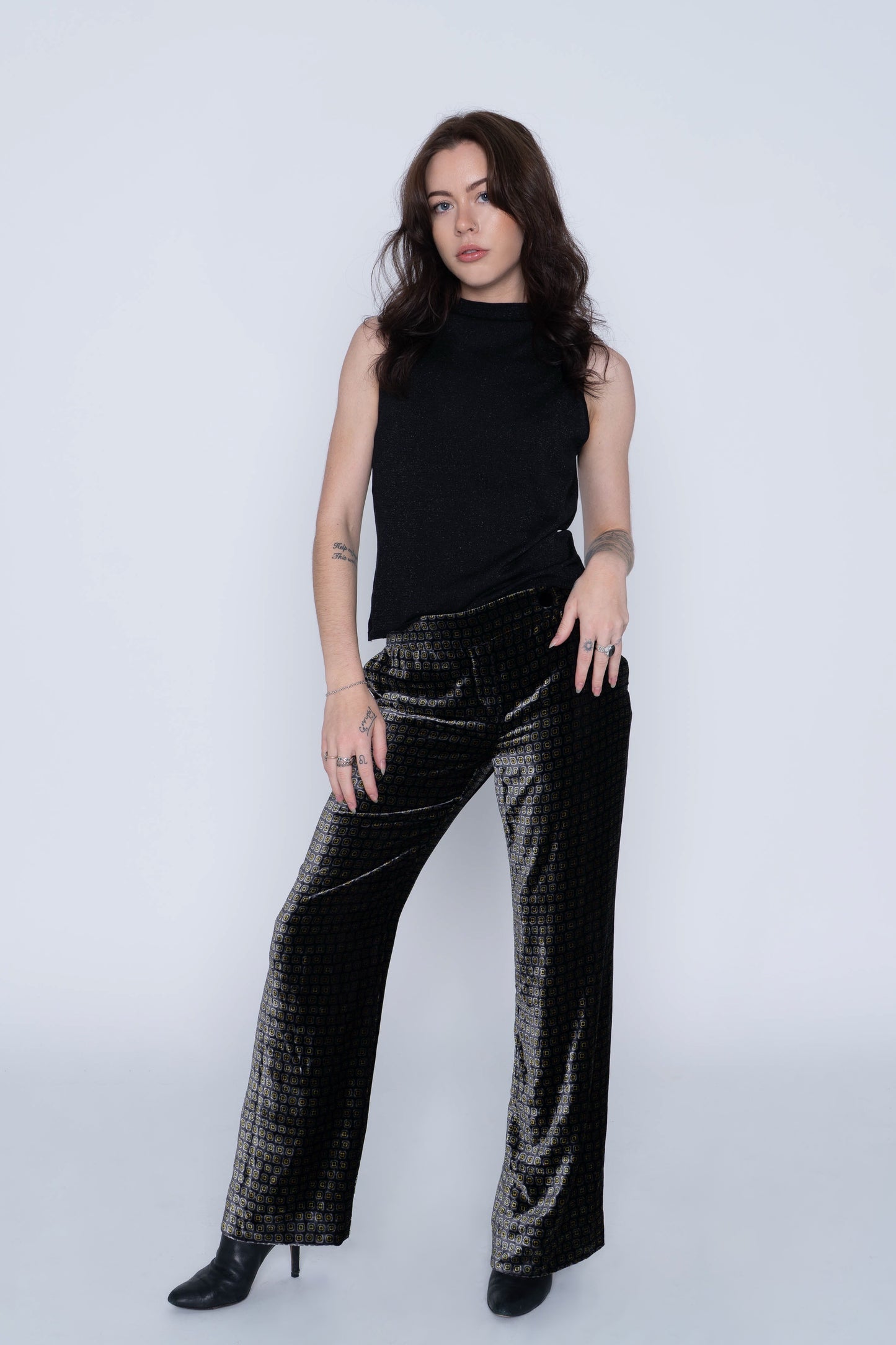 Emporio Armani Vintage Velvet Medallion Trousers