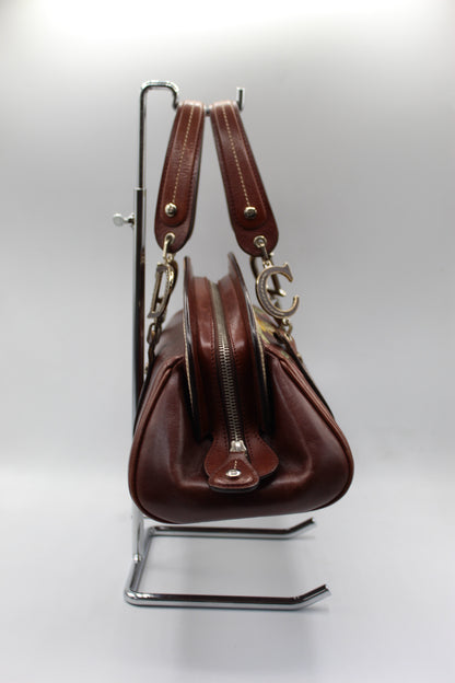 2005 Dior by John Galliano Floral Embroidered Bowler Bag