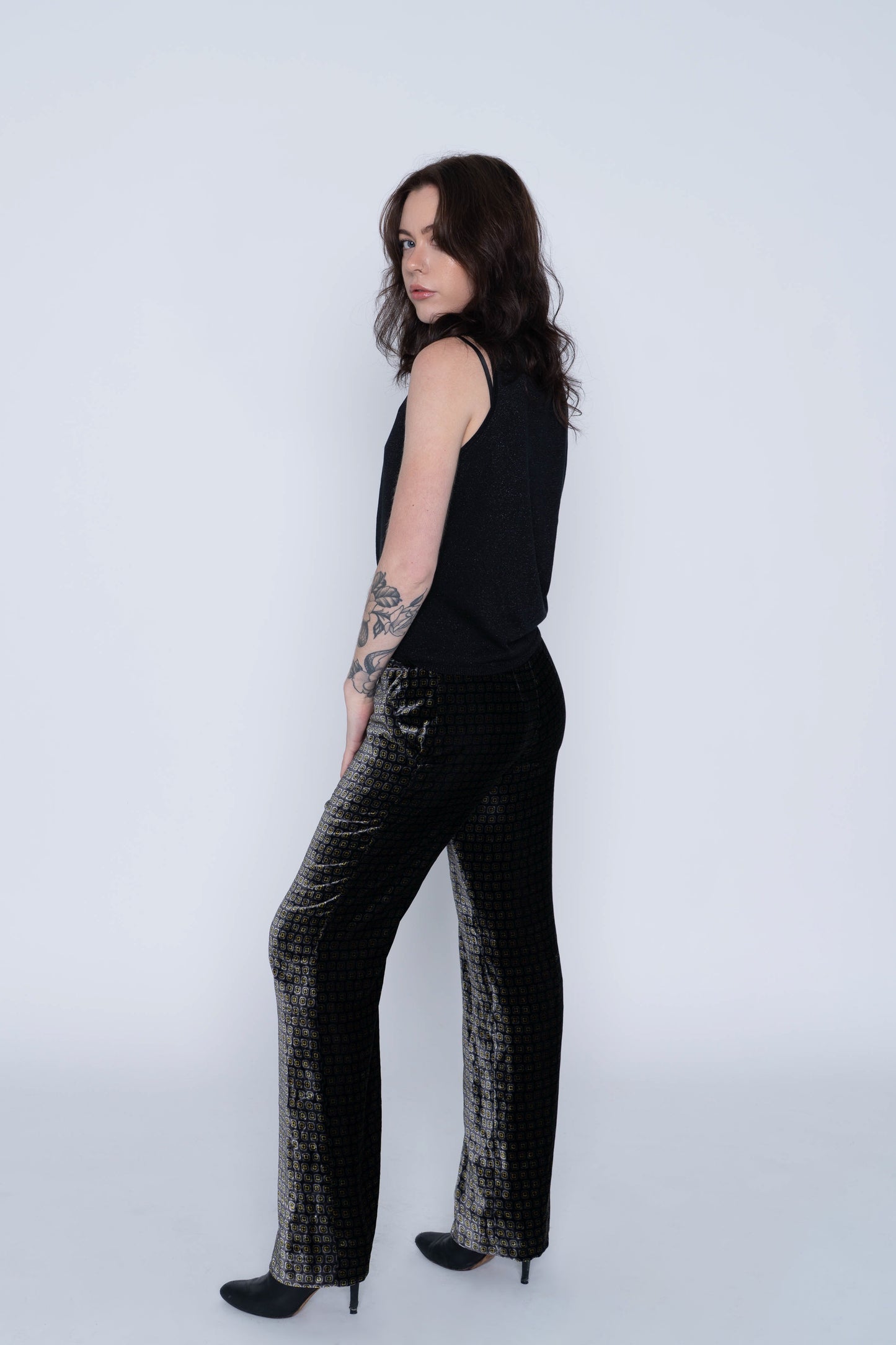 Emporio Armani Vintage Velvet Medallion Trousers