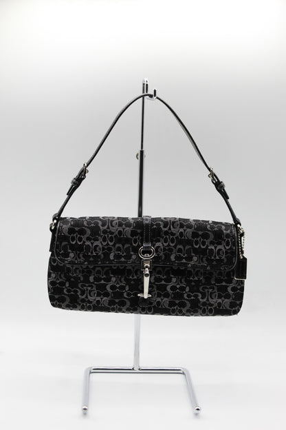 Coach 2004 Optic Signature Lurex Demi Clip Bag