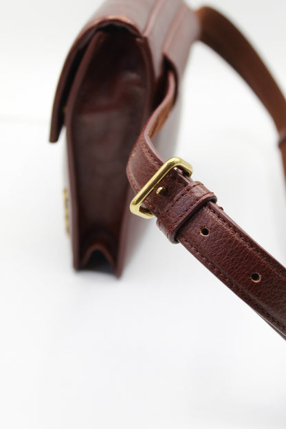 YSL Monogram ‘Noe’ Grained Calf Leather Cognac Belt Bag