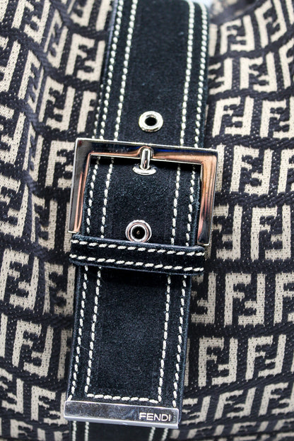Fendi Zucchino Velvet Shoulder Bag