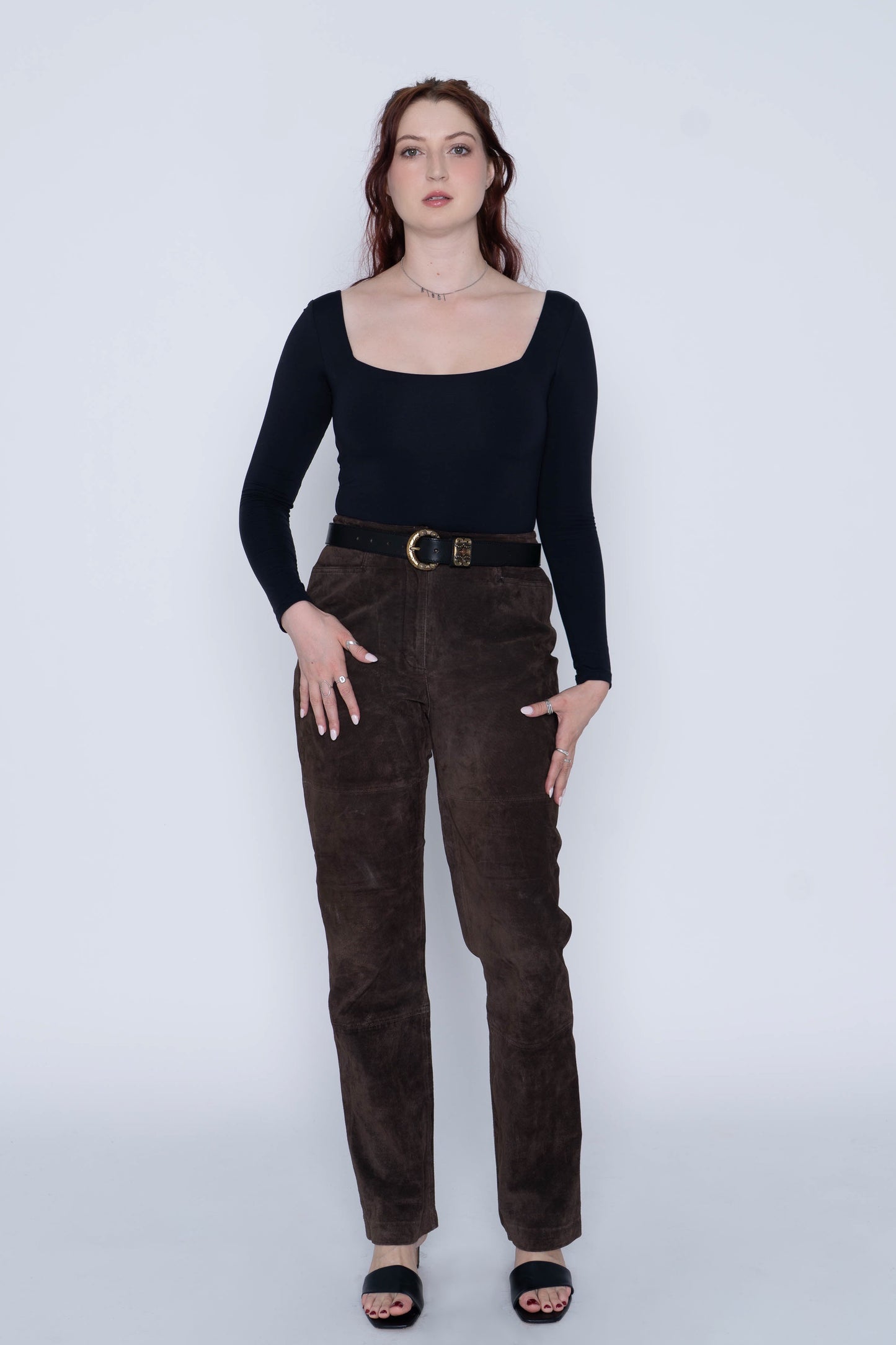 Vintage Nygard Collection Brown Suede Pants Size 8