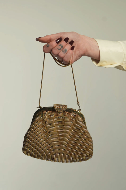 Vintage I.magnin Gold Chainmail Evening Bag