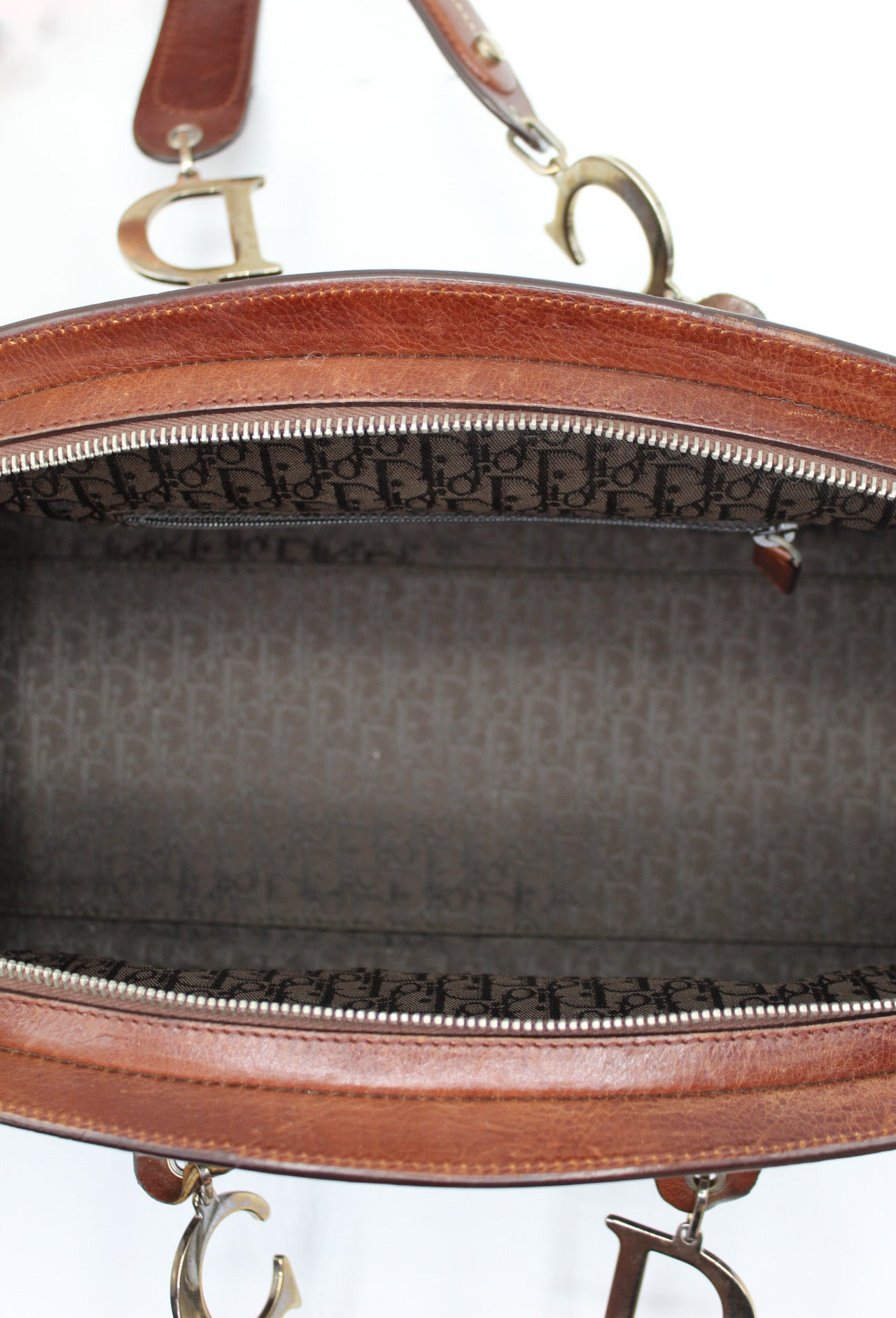 2005 Dior by John Galliano Floral Embroidered Bowler Bag