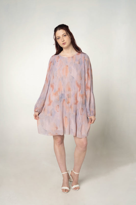 Wilfred Pastel Watercolour Pleated Dress Size XL