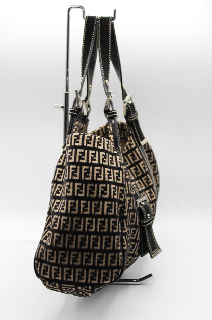 Fendi Zucchino Velvet Shoulder Bag