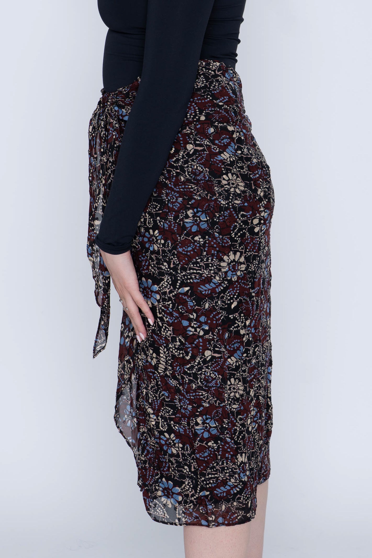 Ba&sh ‘Galia’ Floral Midi Skirt NWT Size L