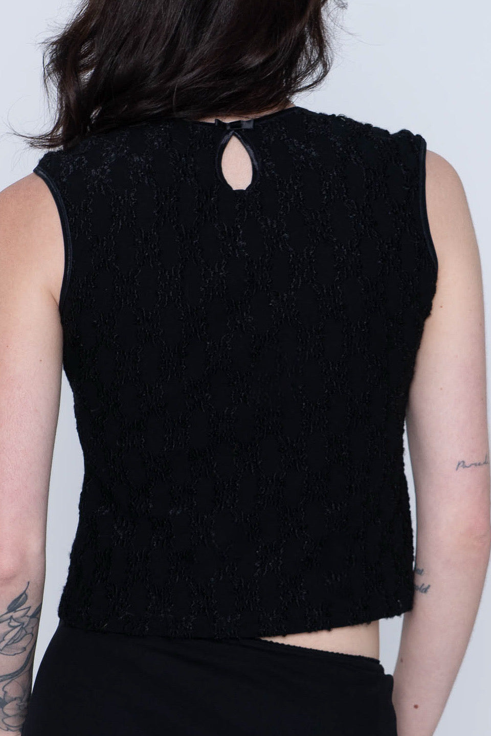 Hanna Vintage Black Tank Top Size Large