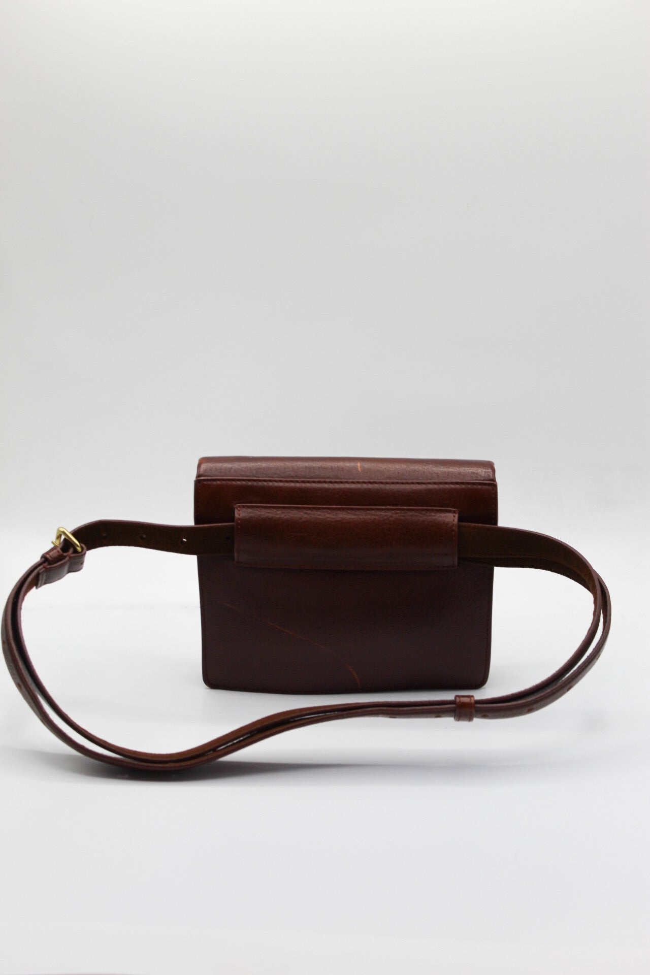 YSL Monogram ‘Noe’ Grained Calf Leather Cognac Belt Bag