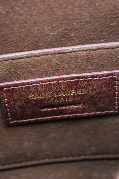 YSL Monogram ‘Noe’ Grained Calf Leather Cognac Belt Bag