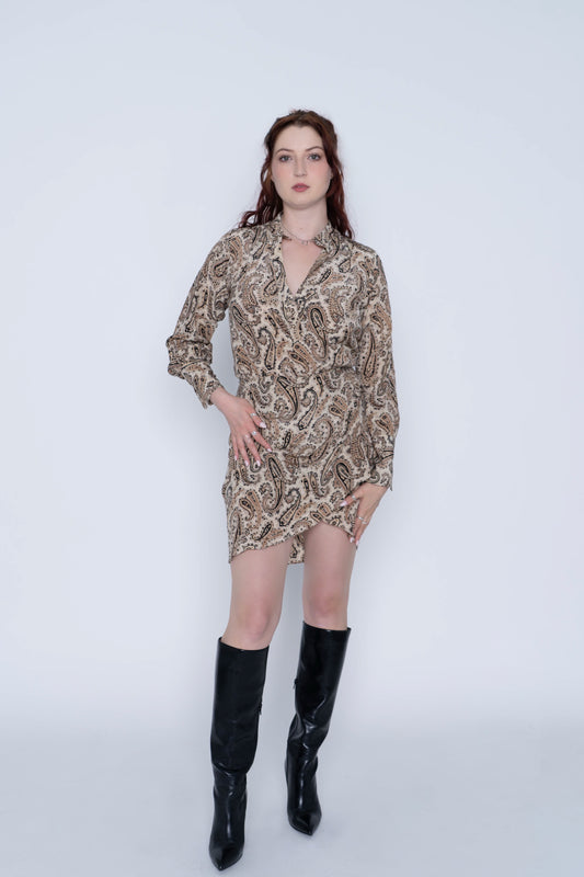 Nili Lotan 100% Silk ‘Leora’ Mini Dress Size 6