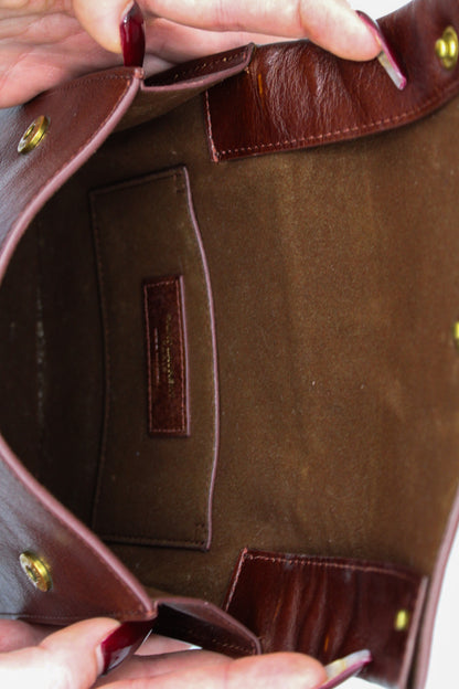 YSL Monogram ‘Noe’ Grained Calf Leather Cognac Belt Bag